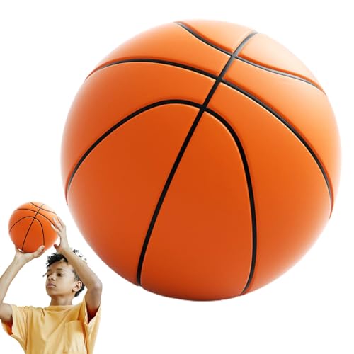 Silent Basketball | Silent Shot Basketball | 2024 New Leiser Basketball Größe 7 | Leiser Basketball | Silent Ball Soft 3D PU Trainingsball | Heller Schaumstoff Dämpfer Basketball Für Kinder Jugendlich von lovemetoo