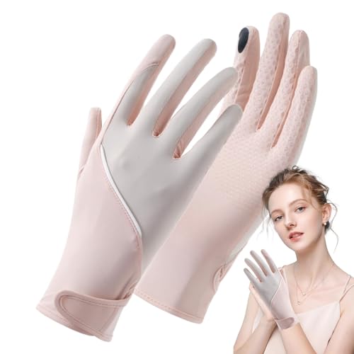 lovemetoo Sonnenschutzhandschuhe für Damen,Sonnenschutzhandschuhe für Damen - UV-Schutz-Sonnencreme-Eisseide-Handschuhe | UV-schützende Touchscreen-Sonnenhandschuhe zum Fahren und Radfahren von lovemetoo