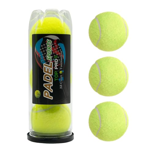 Professionelle Padel -Tennisbälle für Wettbewerbs- und Trainingswettbewerb Hochelastizität Tennisbällchen Langlebige PU -Material Gelbgrün Farbdruck ausgeglichenes Design 3 BA von lvifloae