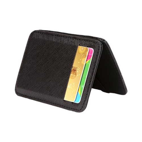 lxuebaix Herren-Geldbörse mit Klappdeckel, Kartenhalter, schmale Kartenbörse, für bis zu 10 Karten, Leder-Geldbörse, Visitenkarten- und Bankkartenhalter von lxuebaix