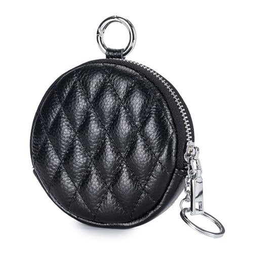 lxuebaix Stilvolle runde Geldbörse für Kleingeld, Kleingeldtasche, Kopfhörertasche für Damen, kleine Handtasche mit Reißverschluss von lxuebaix