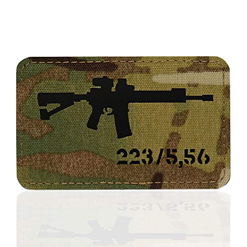 m-tac AR-15 Tactical Morale Patch Lazer Cut Hakenverschlüsse, Black/Camo von M-Tac