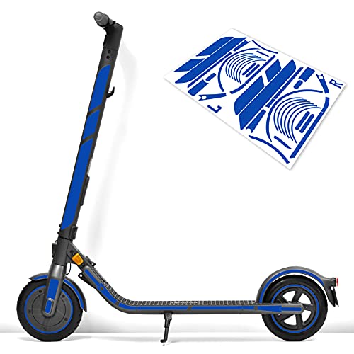 m2medien Aufkleber-Set/Sticker Set - 44-teilig auf 47x34cm Bogen geeignet für Segway Ninebot E22D E25D E45D E-Scooter (Blau Reflektierend) von m2medien