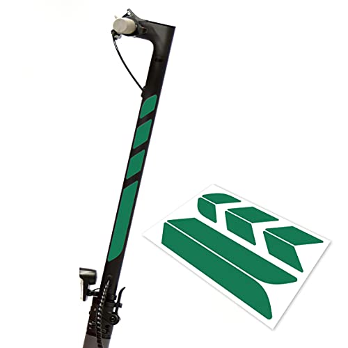 Lenkstange Aufkleber Bogen Universal für E-Scooter ca. 34-44cm Lang und 3cm Breit (Grün Reflektierend) von m2medien