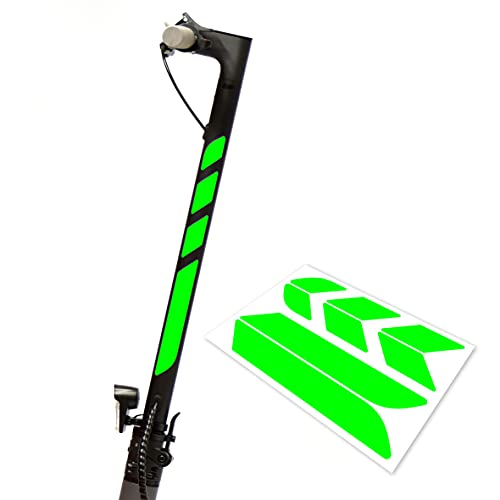 Lenkstange Aufkleber Bogen Universal für E-Scooter ca. 34-44cm Lang und 3cm Breit (Neon-Grün) von m2medien