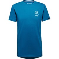 Mammut Massone T-Shirt Men Lettering Herren T-Shirt blau Gr. S von mammut