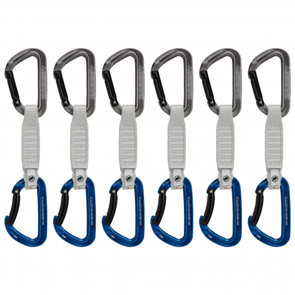 Mammut - Workhorse Keylock Quickdraws - Express-Set Gr 12 cm - Straight / Bent Gate grau von mammut