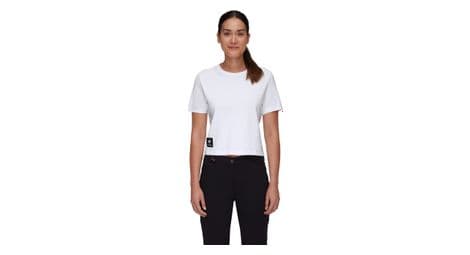 cropped t shirt women mammut massone patch weis von mammut