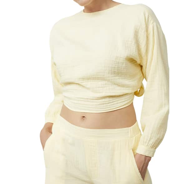 Mandala Wrap Top Damen (Gelb M ) Langlaufbekleidung von mandala