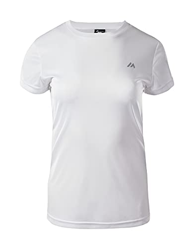 martes Damen T-Shirt Lady Bisic, Kurzarm, Rundhals, 100% Polyester, Outdoor Shirt, Sport und Fitness, White, S, 99815 von martes