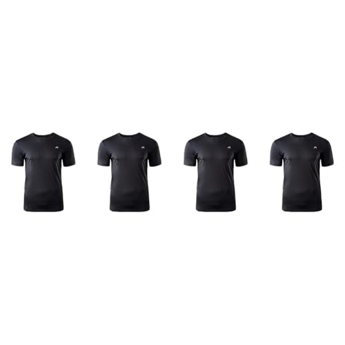 martes Herren BISIC Funktions T-Shirt, Black, XL, Schwarz (Packung mit 2) von martes