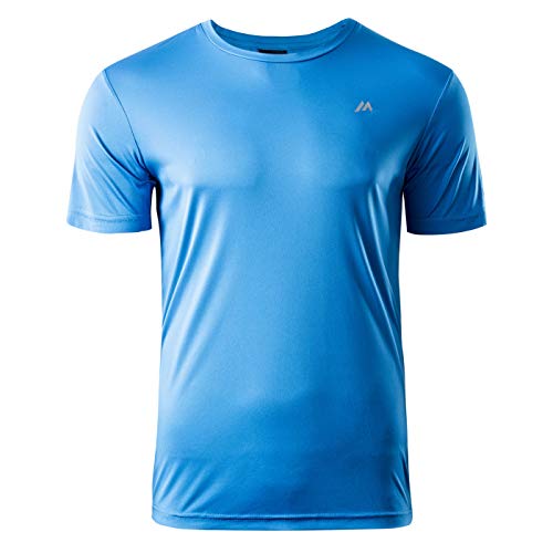 martes Herren T-Shirt Bisic, Kurzarm, Rundhals, 100% Polyester, Outdoor Shirt, Sport und Fitness, French Blue, L von martes