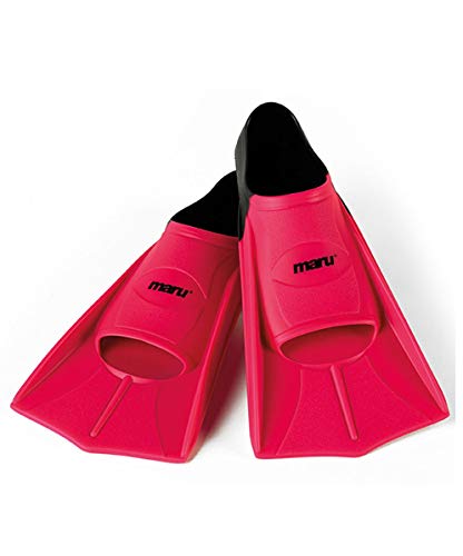 MARU Trainingsgeräte Trainingsflossen, Neon Pink/Schwarz, Size 1/2 33/34 von maru