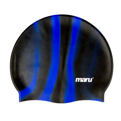 MARU Badekappe, schwarz/blau, One Size-Standard Fit von maru