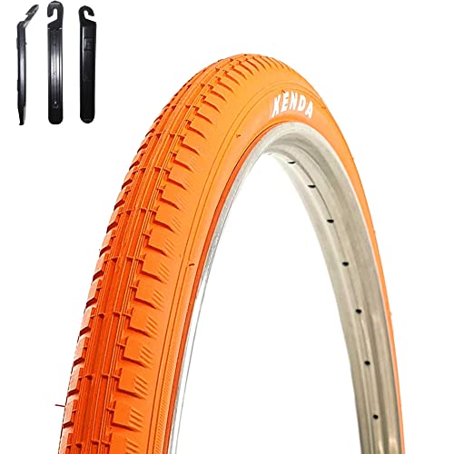1 x Kenda K-142 Fahrradreifen Fahrradmantel Orange 40-635 (28 x 1 1/2) inkl. Reifenheber von maxxi4you