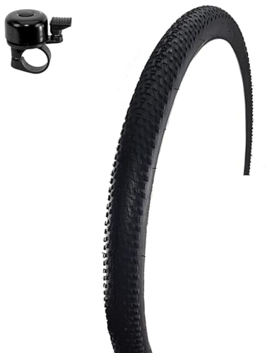 1 x Roverstone 27,5" Fahrradreifen Schwarz 54-584 (27,5 x 1,95) inkl. maxxi4you Fahrradklingel von maxxi4you
