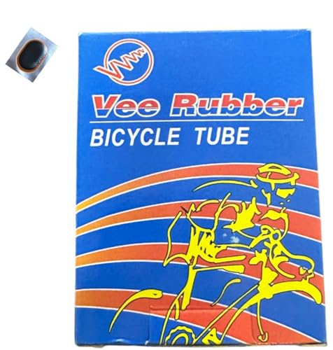 1 x VEE Rubber Fahrradschlauch 26" mit SV Ventil (Französiches Ventil) inkl. Schlauchflicken von maxxi4you
