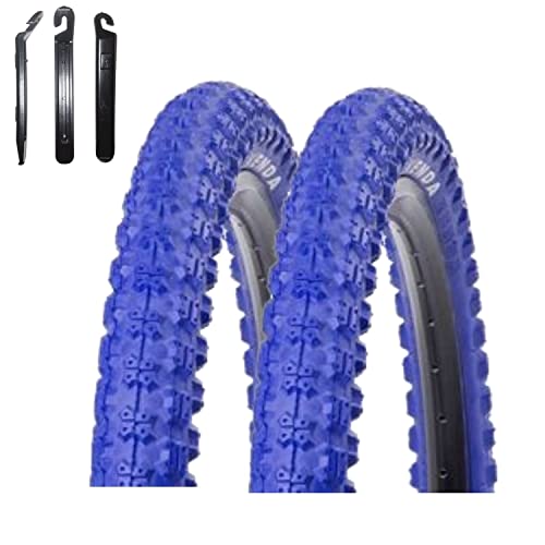 2 x Kenda 20" Fahrradreifen K-50 BMX Decke in blau 57-406 - (20 x 2.125) inkl. 3 Reifenheber von maxxi4you