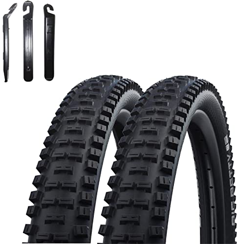 2 x Schwalbe Big Betty Performance, E-50 Fahrradreifen Fahrradmantel 62-559 (26 x 2.4 Zoll) inkl. 3 Reifenheber von maxxi4you