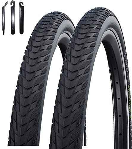 2 x Schwalbe Marathon E-Plus Smart D-Guard E-50 Schwarz-Reflex 55-622 inkl. Reifenheber von maxxi4you