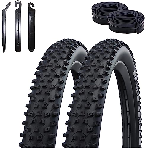 2 x Faltreifen Schwalbe Rocket Ron Addix Performance E-25 Fahrradmantel 54-622 (29,0 x 2,10") + 2 Schwalbe SV19 inkl. 3 Reifenheber von maxxi4you