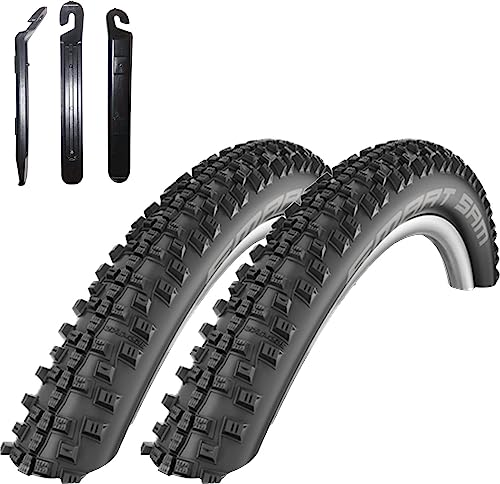 2 x Schwalbe Smart Sam Fahrradreifen Fahrradmantel 60-584 (27,5 x 2,35) inkl. 3 Reifenheber von maxxi4you