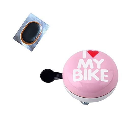 Fahrradglocke Ding Dong I Love My Bike Ø 60 mm Pink inkl. Schlauchflicken von maxxi4you