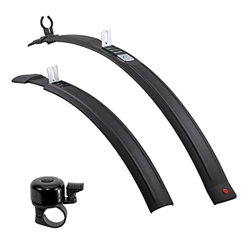 Hebie 0770E NATTER 26"-29" MTB Fahrrad Schutzblech Steckblechsatz Set Schwarz inkl. Fahrradklingel von maxxi4you