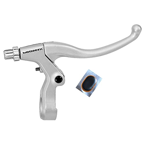 Promax V-Brake Bremsgriffe - Bremshebel Bremsen Hebel rechts Silber inkl. Schlauchflicken von maxxi4you