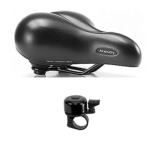 Selle Royal - Journey Unisex Sattel gepolstert schwarz Fahrradsattel inkl.Fahrradklingel von maxxi4you