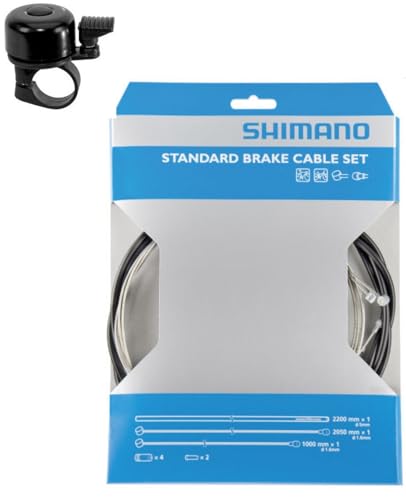 Shimano Bremszug Set Standard Stahl inkl. Fahrradklingel von maxxi4you
