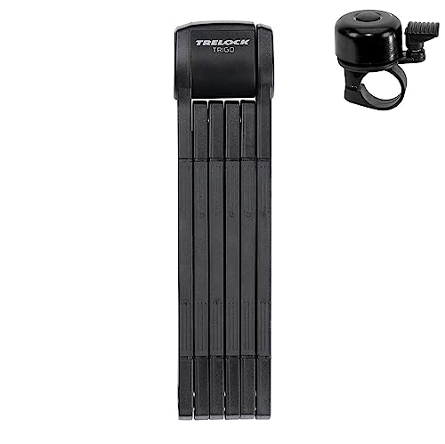 Trelock FS 380 Trigo L Faltschloss 100 cm schwarz mit Halter X-Move inkl. Fahrradklingel von maxxi4you
