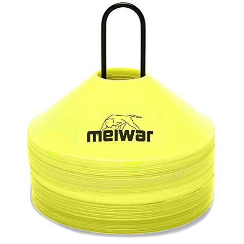 meiwar Markierungshütchen 50er Set mit Halter und Tasche Gelb von meiwar