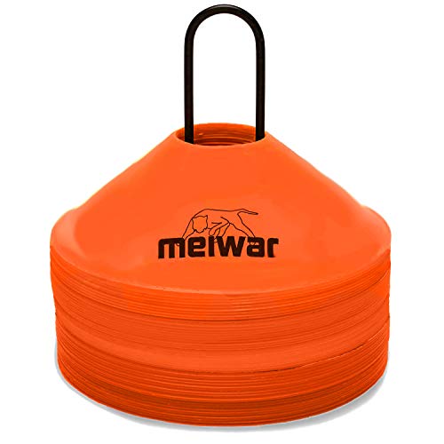 meiwar Markierungshütchen 50er Set mit Halter und Tasche Orange von meiwar