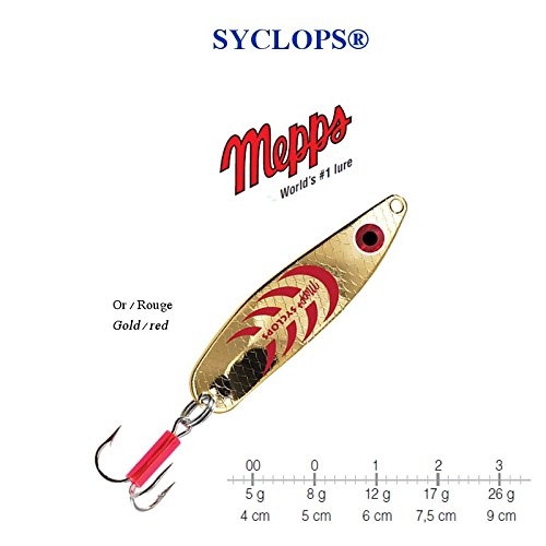 Mepps Syclops, große Auswahl an Gewichten und Farben, Or/Rouge, 0 / 8 g / 5 cm von mepp