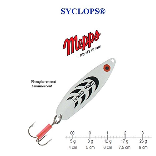 Mepps Syclops, große Auswahl an Gewichten und Farben, Phosphoreszierend, 2 / 17 g / 7,5 cm von mepp