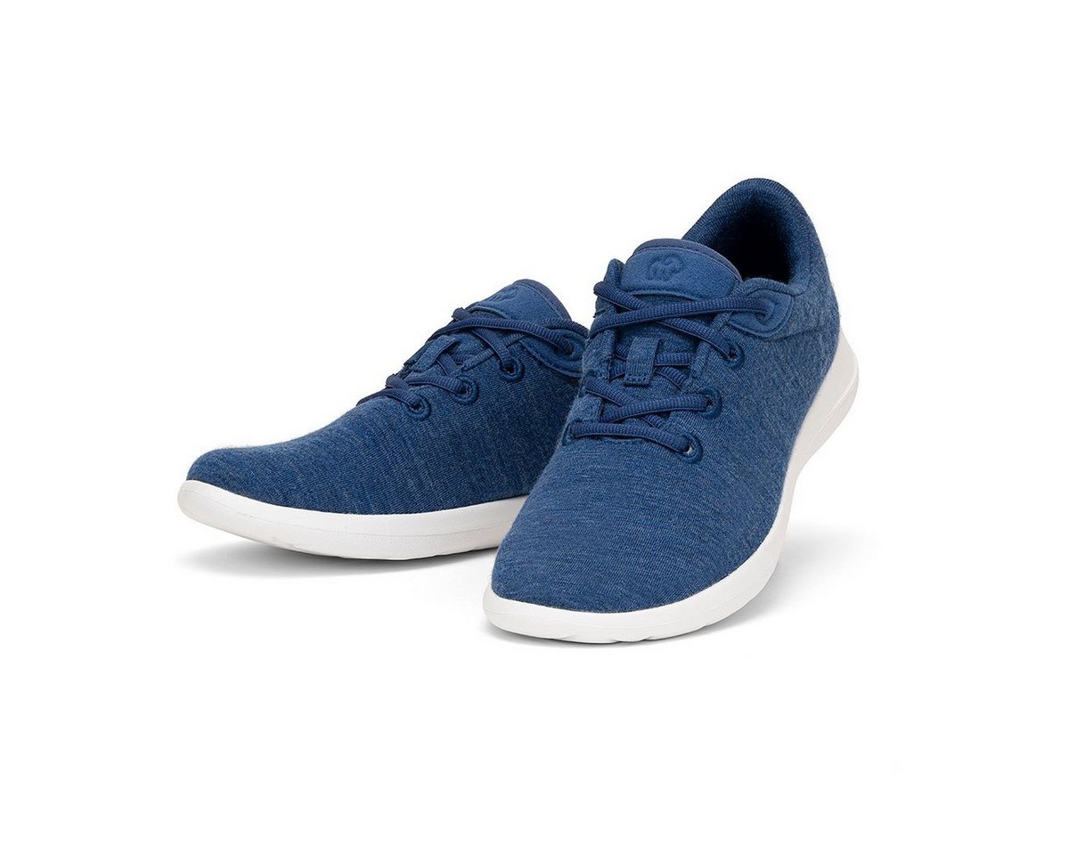 merinos - merinoshoes.de Bequeme Damen Lace- Up, Sportschuhe Sneaker atmungsaktive blaue Schuhe aus weicher Merinowolle von merinos - merinoshoes.de