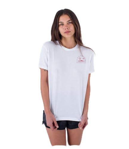Hurley meta Sportswear LLC Damen Bright Side Girlfriend Tee Tshirt, weiß, XS von Hurley