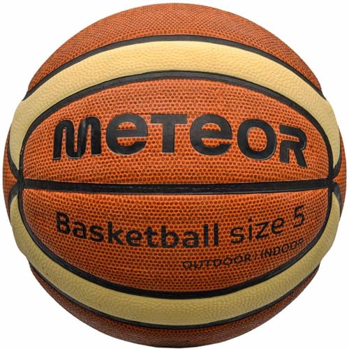 Meteor Basketball Cellular 5 10100 Ball, Erwachsene, Unisex, Mehrfarbig (Mehrfarbig), Einheitsgröße von meteor