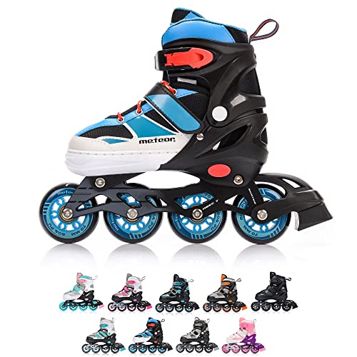 meteor® Inliner Rollen Inline Skates Mädchen und Jungen Inliner Kinder Inline Skates ABEC7 Rollen inliner mit Einstellbarer Größe Inliner Kinder Inline Skates von meteor