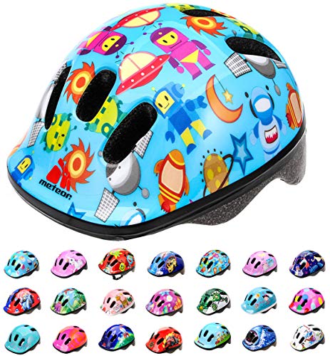 meteor® Kinderfahrradhelm Sicherer Fahrradhelm Kinder-Helm rollerhelm mädchen kinderfahrradhelm für Mountainbike Inliner skaterhelm BMX fahradhelm Scooter Jungen Bike Helmet von meteor