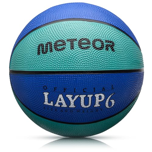 meteor® Layup Kinder Mini Basketball Größe #5#6#7 ideal auf die Jugend Kinderhände von 4-8 Jährigen abgestimmt idealer Basketball für Ausbildung weicher Basketball mit griffiger Oberfläche von meteor