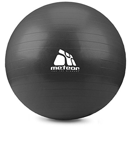 meteor Exercise Ball Fitness Ball Swiss Ball Extra Thick Anti-Slip Anti-Burst Heavy Duty Ball Chair Pregnancy Birthing Ball Yoga Pilates Gym and Home Exercise 4 sizes: 55, 65, 75, 85cm with Quick Pump von meteor
