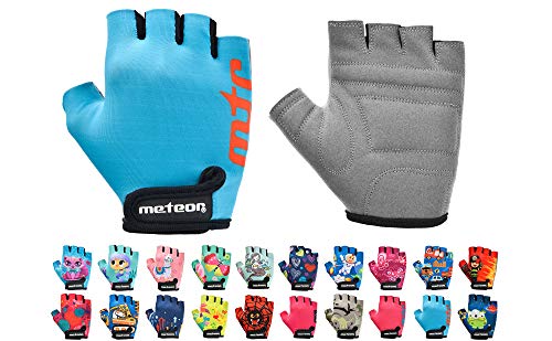 meteor Kinder Fahrradhandschuhe Bike Gel BMX Handschuh Jungen Fahrrad Handschuhe Mädchen radhandschuhe Scooter radhandschuhe Kinder Tretroller Handschuhe Fahr-Rad von meteor