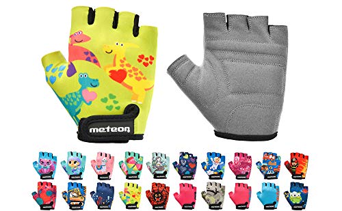 meteor Kinder Fahrradhandschuhe Bike Gel BMX Handschuh Jungen Fahrrad Handschuhe Mädchen radhandschuhe Scooter radhandschuhe Kinder Tretroller Handschuhe Fahr-Rad von meteor