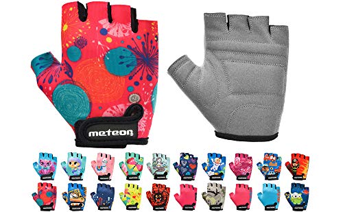 meteor Kinder Fahrradhandschuhe Bike Gel BMX Handschuh Jungen Fahrrad Handschuhe Mädchen radhandschuhe Scooter radhandschuhe Kinder Tretroller Handschuhe Fahr-Rad von meteor