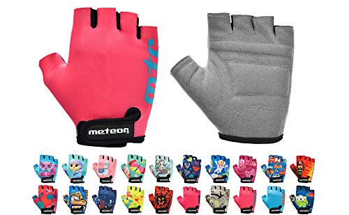 meteor Kinder Fahrradhandschuhe Bike Gel BMX Handschuh Jungen Fahrrad Handschuhe Mädchen radhandschuhe Scooter radhandschuhe Kinder Tretroller Handschuhe Fahr-Rad von meteor