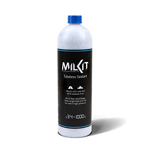 milKit Tubeless Dichtmilch in 1000 ml Flasche - Fahrrad Reifendichtmittel - Dichtmilch Tubeless Milch Fahrradreifen Dichtmittel MTB, Rennrad & Co. von milKit