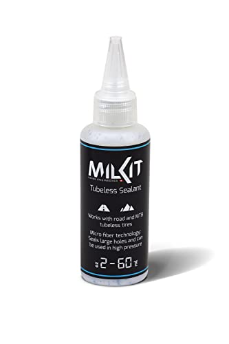 milKit Tubeless Dichtmilch in 60 ml Flasche - Fahrrad Reifendichtmittel - Dichtmilch Tubeless Milch Fahrradreifen Dichtmittel MTB, Rennrad & Co. von milKit
