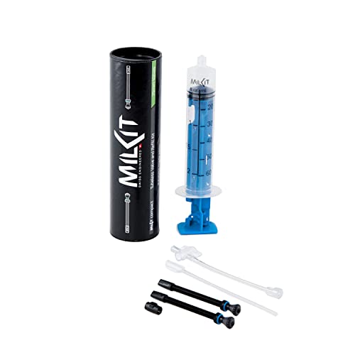 milKit Tubeless Kit COMPACT - Injektor Werkzeug - Dichtmilch Tubeless Montage Set mit Spritze - Dichtmilch Tubeless Spritzensystem (75 mm) von milKit